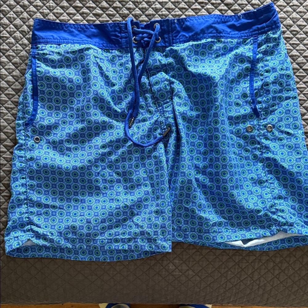 Mr.Swim Blue Geometric Men's Board Shorts